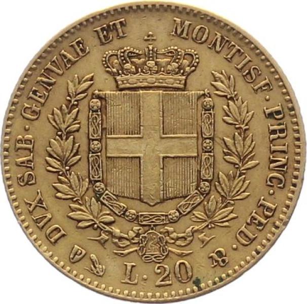 Sardinien 20 Lire 1860 - Victorivs Emmanvel II.
